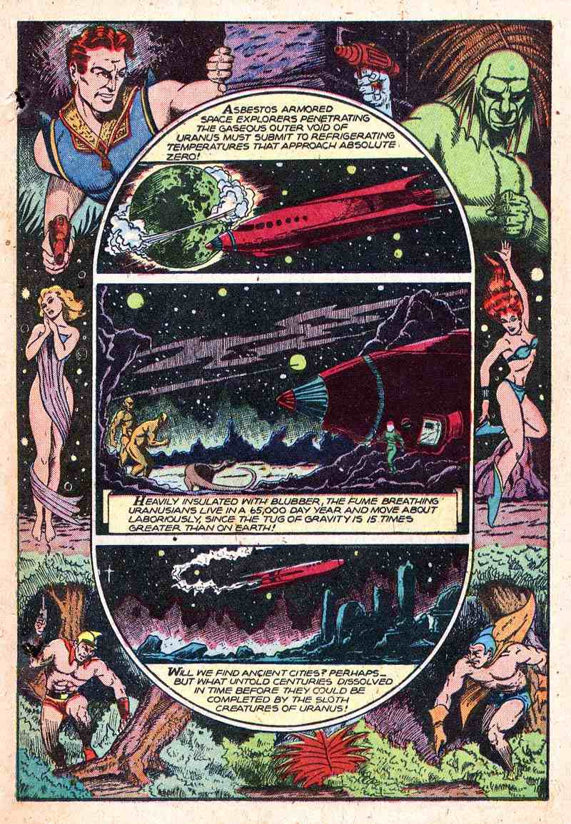 Illustration for article titled The planets of the Solar System, according to crazed pulp comics of the 1940s